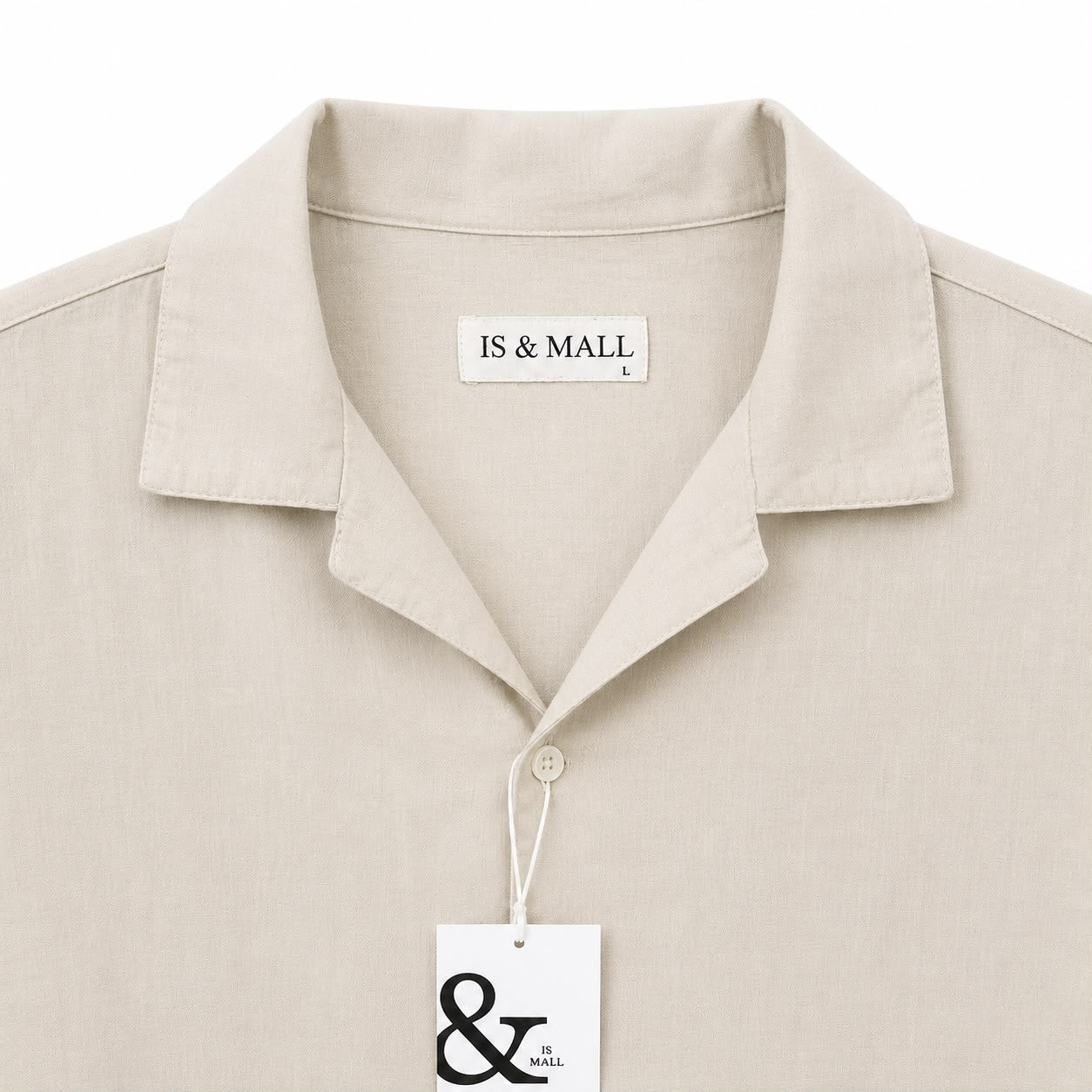 Chemise Homme Beige à Manches Courtes – Coupe Décontractée