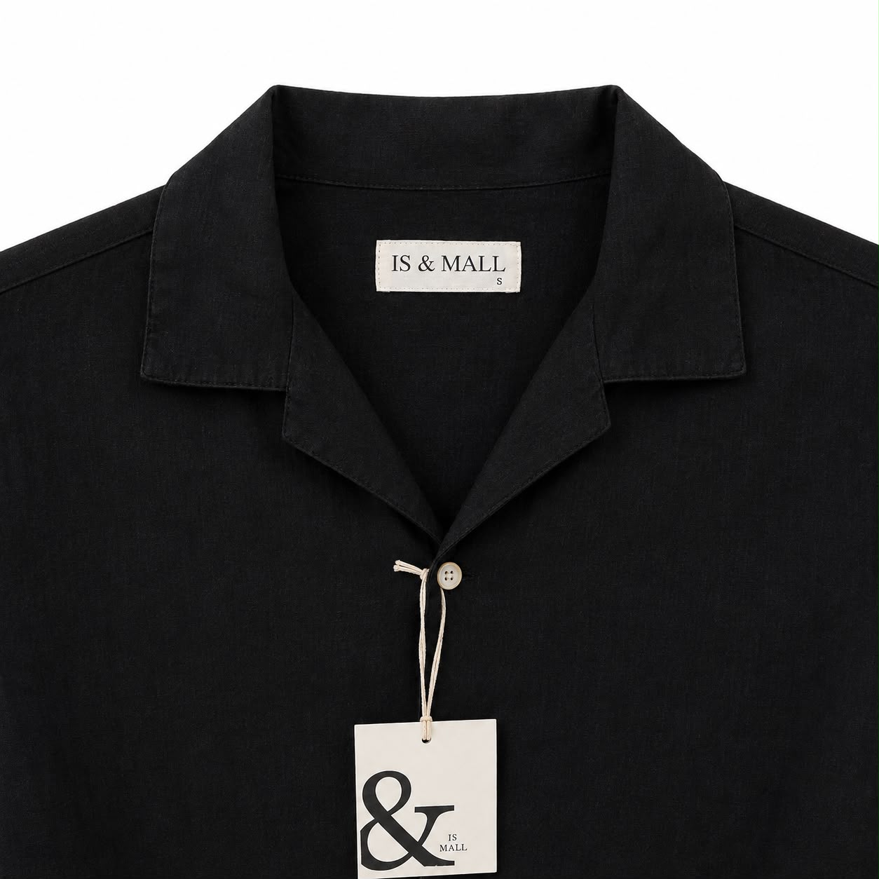 Chemise Homme Noire à Manches Courtes – Coupe Décontractée