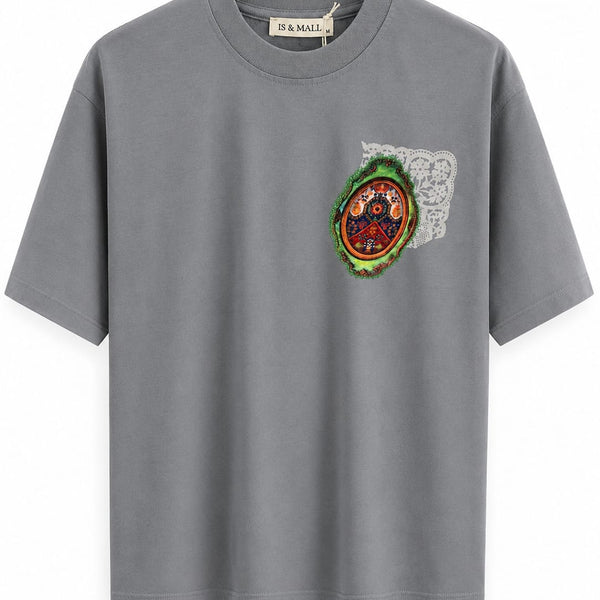 T-Shirt Oversize Gris « I Learned and Changed »