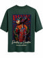 T-Shirt Oversize Vert Forêt « Pink Panther On Vacation »