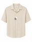 Chemise Homme Beige à Manches Courtes – Coupe Décontractée
