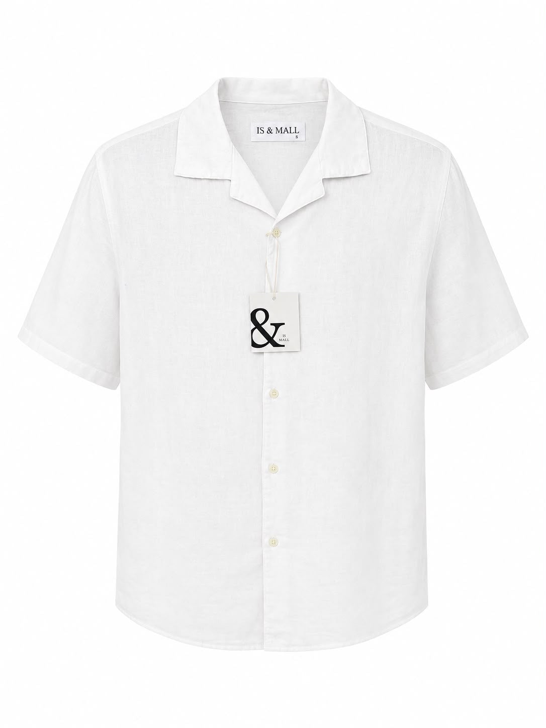 Chemise Homme Blanc à Manches Courtes – Coupe Décontractée