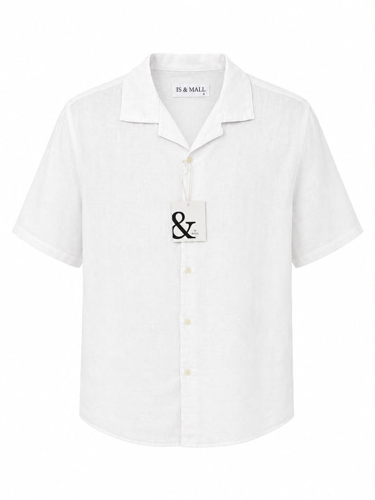 Chemise Homme Blanc à Manches Courtes – Coupe Décontractée