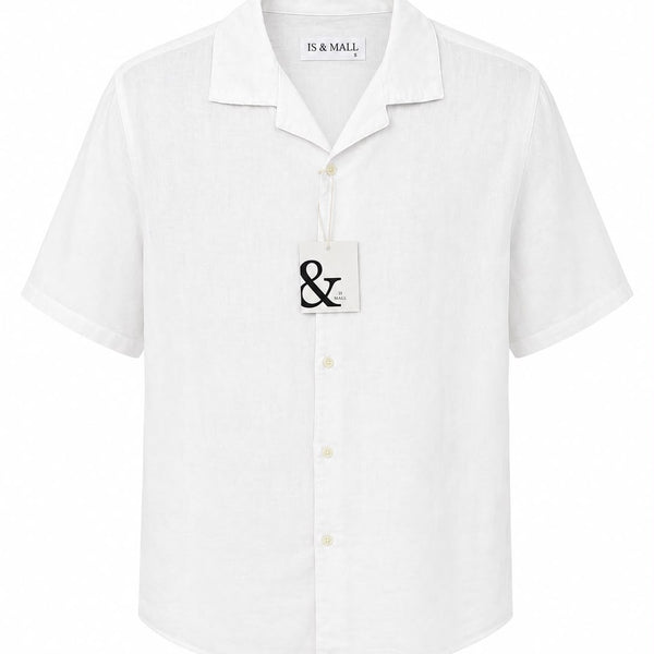 Chemise Homme Blanc à Manches Courtes – Coupe Décontractée